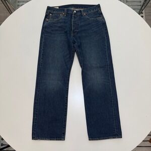 Levi's 501 Original Fit Lot 501 Dark Wash Cotton Denim Jeans Mens W33 L29